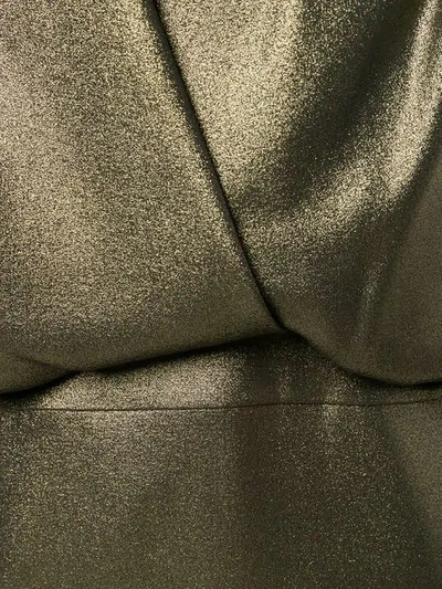 Saint Laurent Plunge Neck Mini Dress In Gold