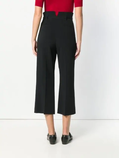 Shop Red Valentino Hoch Sitzende Cropped-hose In Black