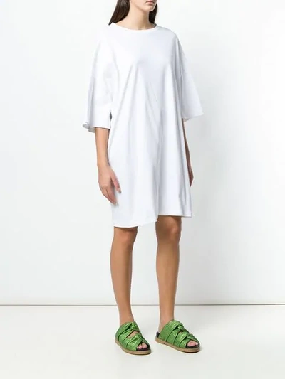Shop Erika Cavallini Oversized T-shirt Dress In White