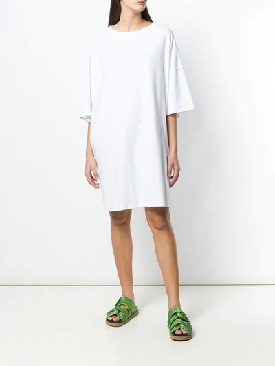 Shop Erika Cavallini Oversized T-shirt Dress In White