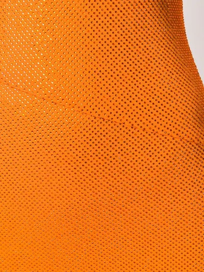 Shop Alexandre Vauthier Embellished Mini Dess - Orange
