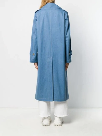 Shop Junya Watanabe Double Breasted Coat In Blue