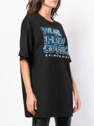 Shop Balmain New Generation T-shirt In Black