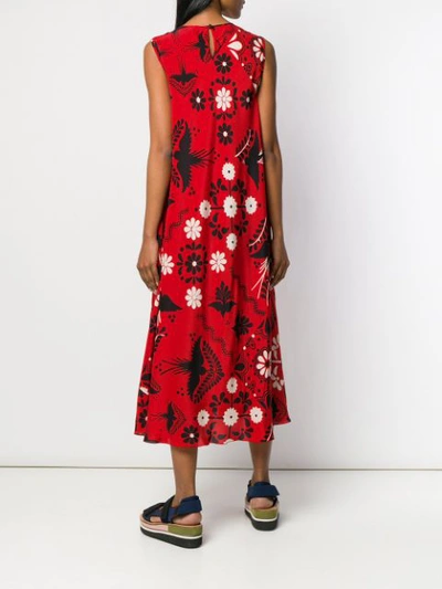 Shop Red Valentino Decorated Terrace Printed Dress In Red