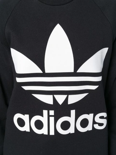 Shop Adidas Originals Trefoil Oversized Sweatshirt In Black