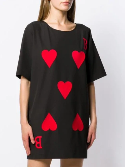 Shop Boutique Moschino 'five Of B' T-shirtkleid In Black