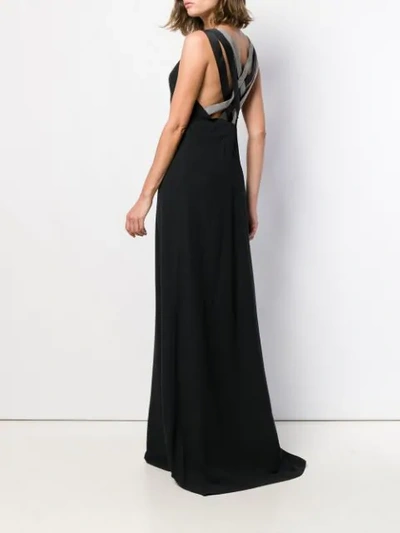 Shop Brunello Cucinelli Sleeveless Flared Maxi Dress In Black