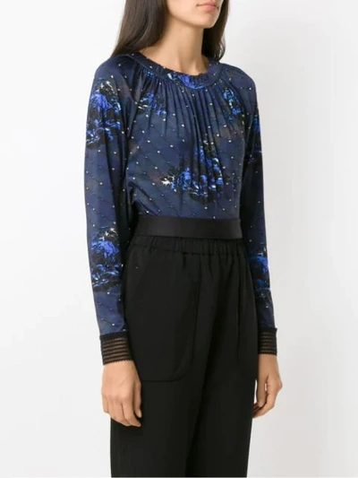 Shop À La Garçonne Night Cropped Top In Blue