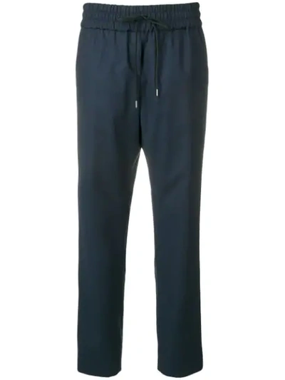 Shop Odeeh Elasticated Trousers In Blue