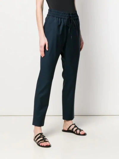 Shop Odeeh Elasticated Trousers In Blue