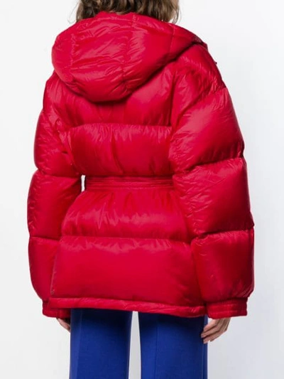 Shop Perfect Moment Oversized Parka Jacket In Red