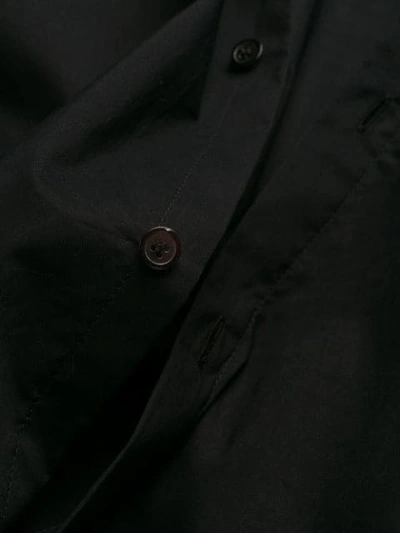 Shop Yohji Yamamoto Cut Out Longline Shirt - Black