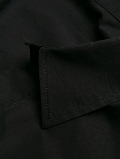 YOHJI YAMAMOTO CUT OUT LONGLINE SHIRT - 黑色