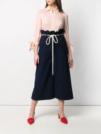 VALENTINO WIDE-LEG JEANS - 蓝色