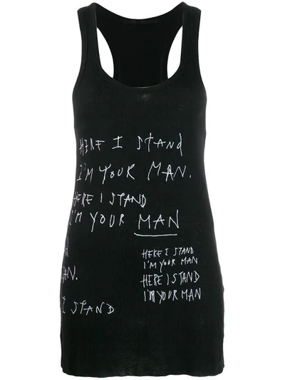 Shop Haider Ackermann Handwritten Tank Top - Black