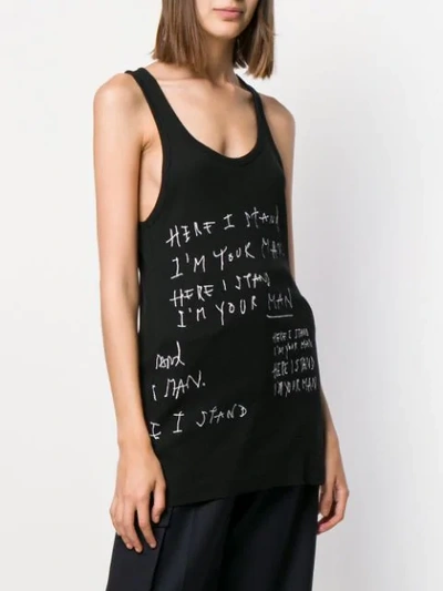 Shop Haider Ackermann Handwritten Tank Top - Black