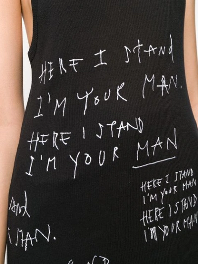 Shop Haider Ackermann Handwritten Tank Top - Black