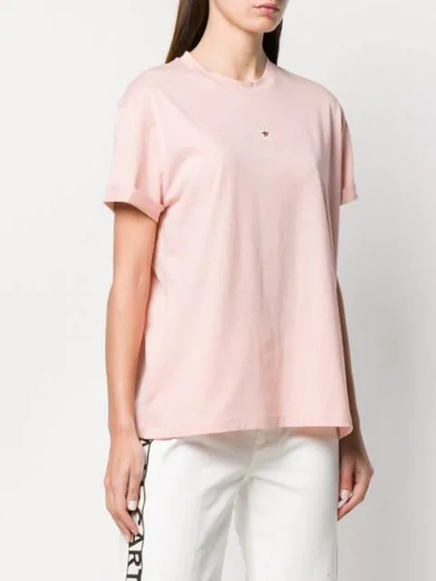 Shop Stella Mccartney Star Cut Out T-shirt In Pink