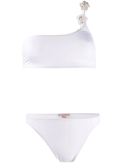 Shop Anjuna One-shoulder Bikini In White