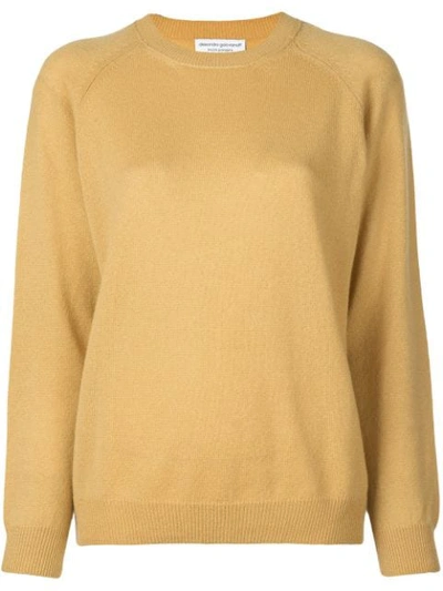 Shop Alexandra Golovanoff Classic Crew Neck Sweater In Yellow