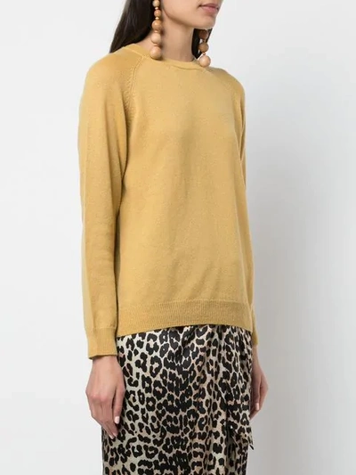 Shop Alexandra Golovanoff Classic Crew Neck Sweater In Yellow