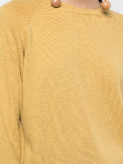 Shop Alexandra Golovanoff Classic Crew Neck Sweater In Yellow