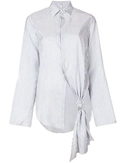Shop Loewe Single Knot-detail Shirt In 5102 Blue White