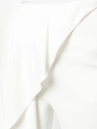 Shop Roland Mouret Layered Detail Trousers - White
