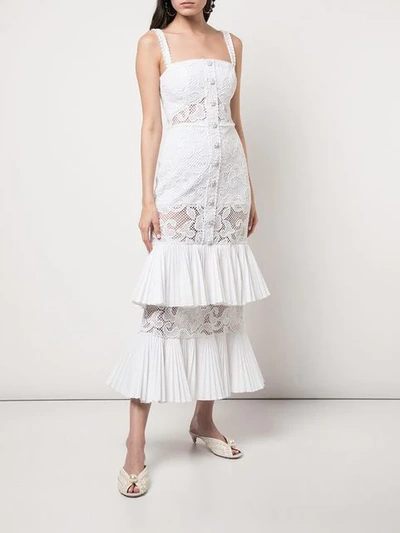 Shop Alexis Lyssa Tiered Lace Dress In White