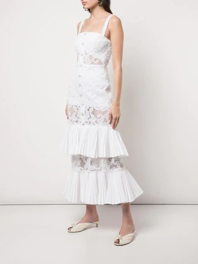 Shop Alexis Lyssa Tiered Lace Dress In White