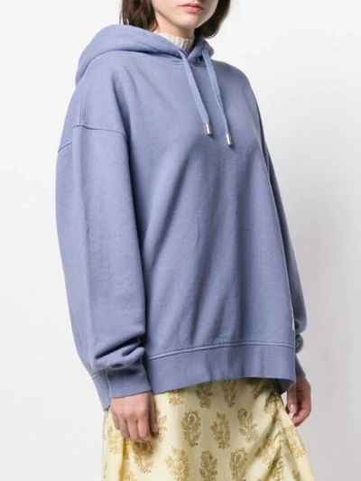 Shop Acne Studios Loose Fit Hoodie In Aiq-blue Melange