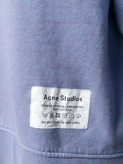 Shop Acne Studios Loose Fit Hoodie In Aiq-blue Melange