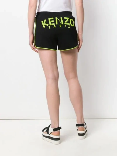 Shop Kenzo Logo Shorts In Black