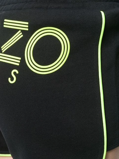 Shop Kenzo Logo Shorts In Black