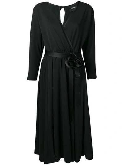 Shop Marc Jacobs V-neck Rosette Dress In Black