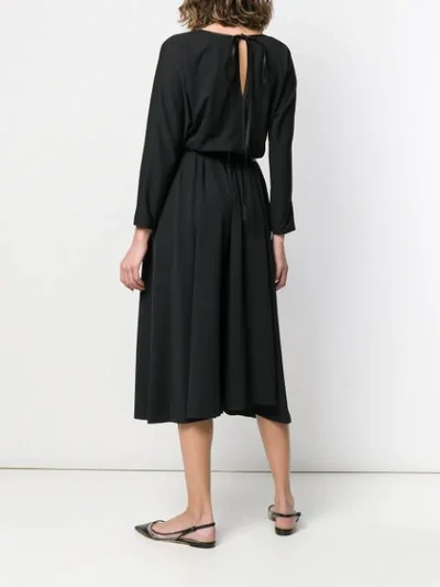 Shop Marc Jacobs V-neck Rosette Dress In Black