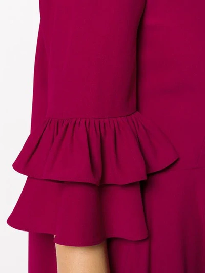 Shop Alexander Mcqueen Pleated Back Mini Dress In Pink