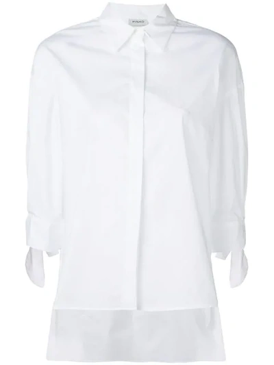 Shop Pinko Plain Poplin Shirt In White