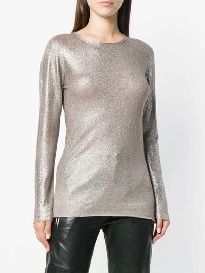 Shop Avant Toi Knit Sweater In Metallic