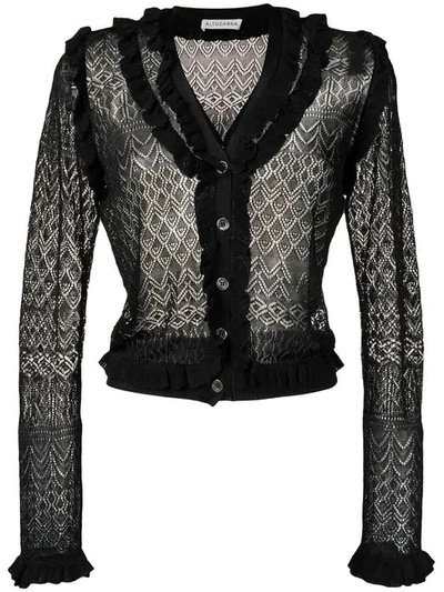 Shop Altuzarra Kozmic Knitted Cardigan In Black