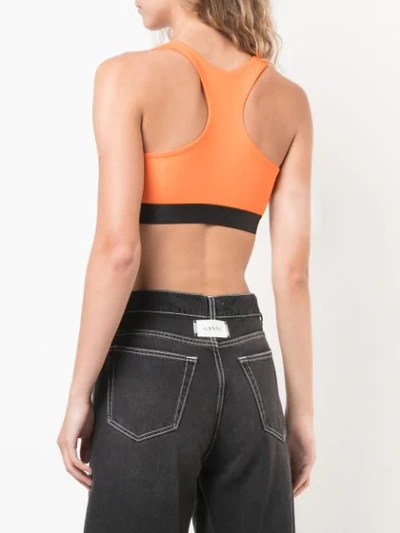 Shop Heron Preston Racerback Cropped Top In Orange