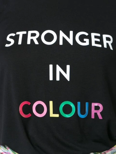 Shop Prabal Gurung 'stronger In Colour' T-shirt In Black