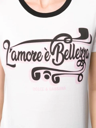 Shop Dolce & Gabbana L'amore Print T-shirt In White