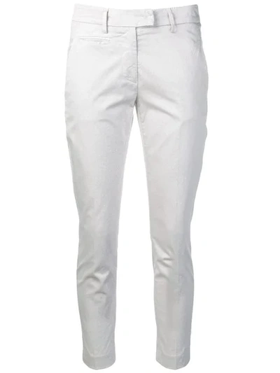 Shop Dondup Skinny Trousers In Grey
