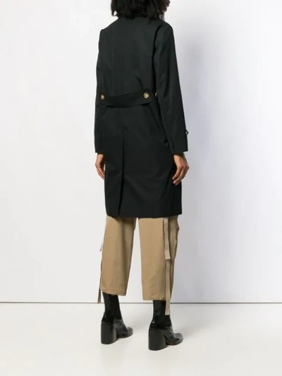 Shop Burberry Gabardine Car Coat In Black