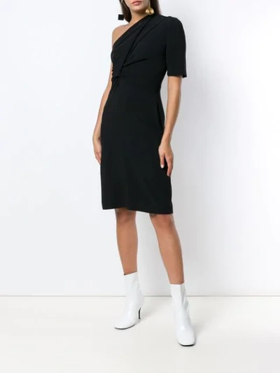 Shop Stella Mccartney One-shoulder Mini Dress In Black