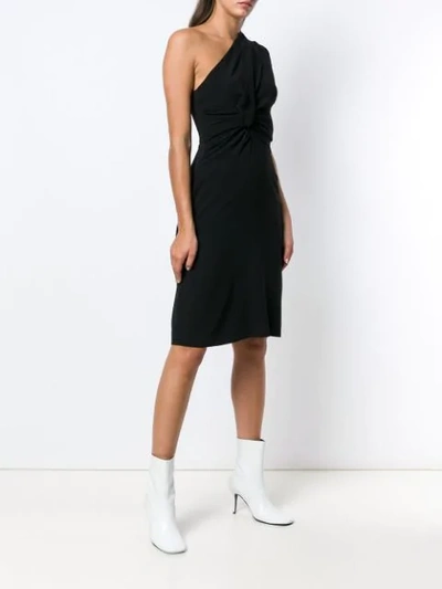 Shop Stella Mccartney One-shoulder Mini Dress In Black