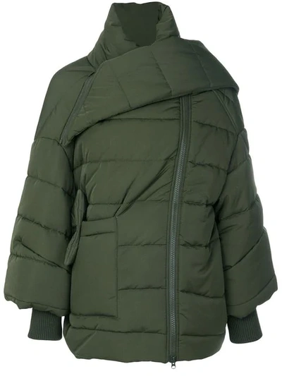 Shop Henrik Vibskov Quilted Oversize Jacket In Green