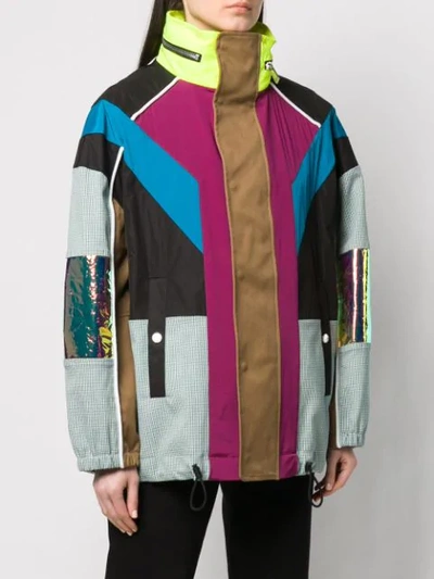 Shop Dsquared2 Colour-block Panelled Jacket In Black