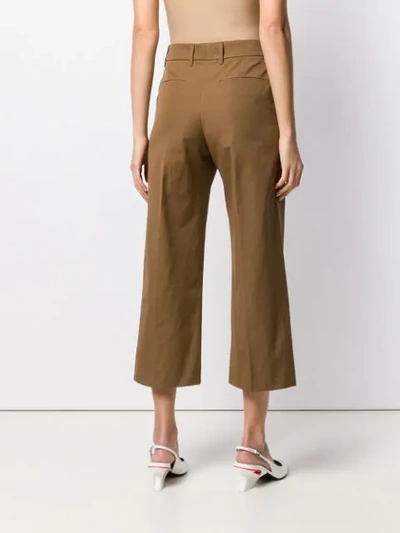 Shop Prada Klassische Cropped-hose In F0005 Tabacco